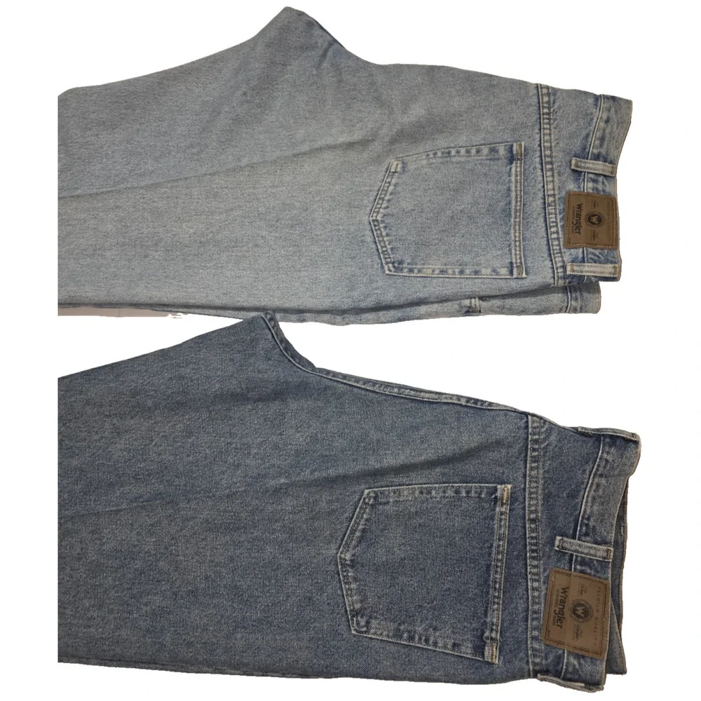 Lot of 2pcs Wrangler Men’s Blue Straight Leg Casual Style Jeans Size 40x32 M020 - Picture 4 of 16